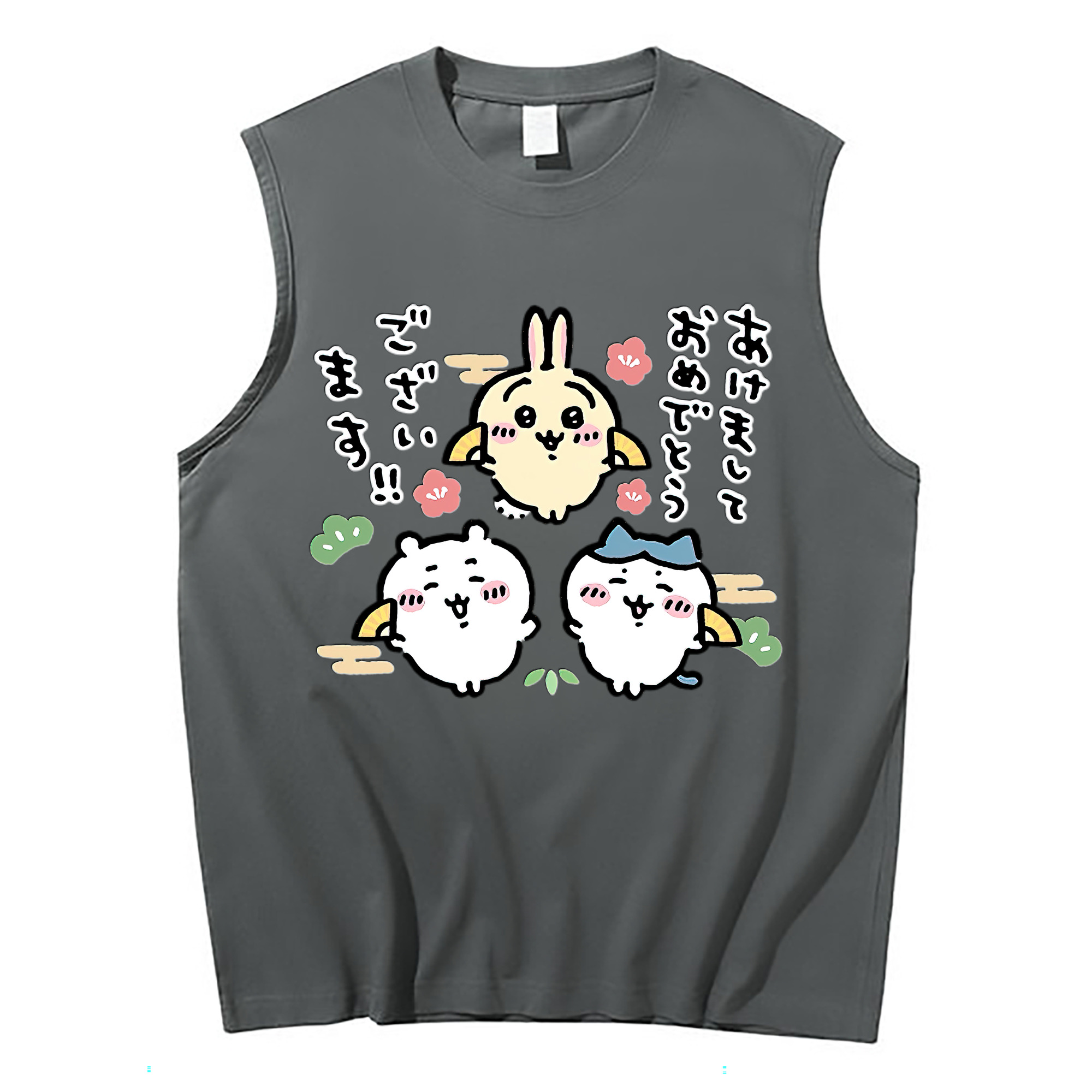 （画像用） ちいかわ ちいかわ Chii-kawa chiikawa コットン100％タンクトップ（フロントプリント）